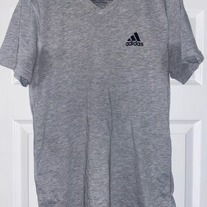 Adidas Gray V-Neck T-Shirt